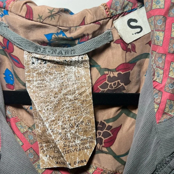 Da-Nang Y2K boho bomber jacket size small S embroidered zipper - Picture 2 of 15